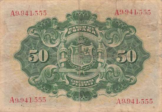 50 Pesetas 24.9.1906
